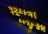Señales de neón de encargo de la señal de neón coreana de la palabra LED para la muestra ligera de neón de la pared del dormitorio