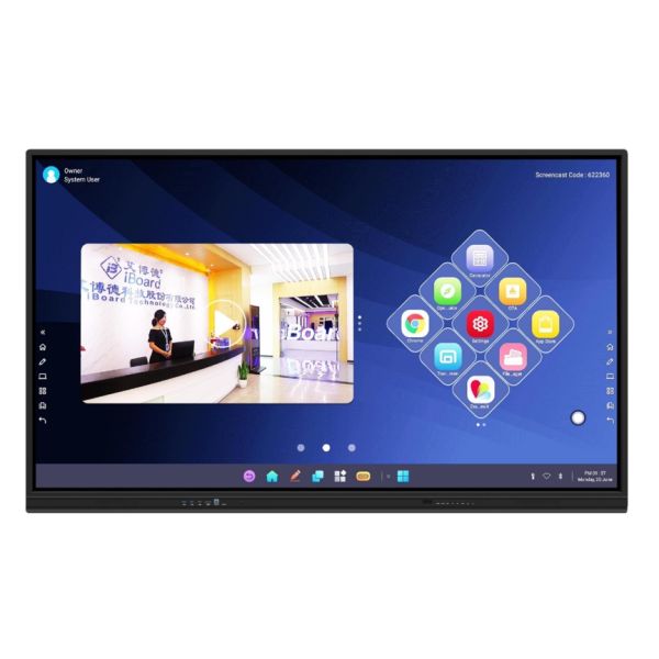 98 inch Interactive Flat Panel Touch Screen TV with 4K Ultra HD and 20 Touch Points for School and Corporate