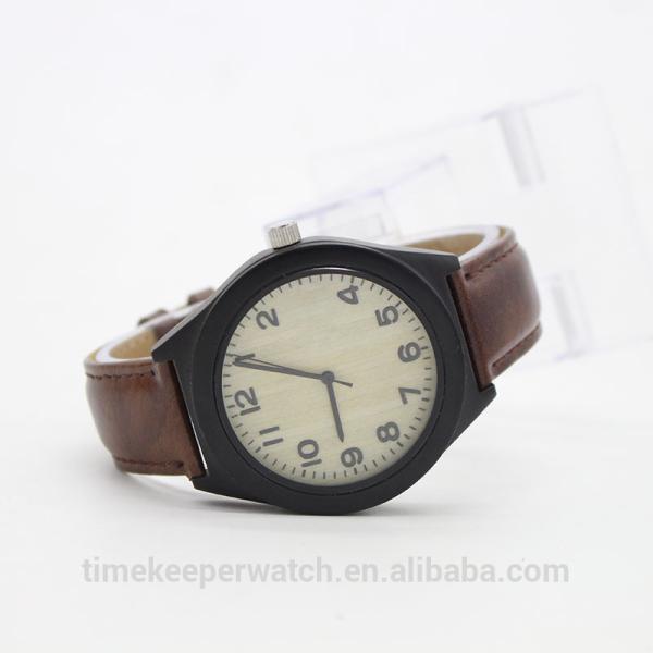 charm wood watches with your logo , leather wood wristwatches oem ,wholesale in China .