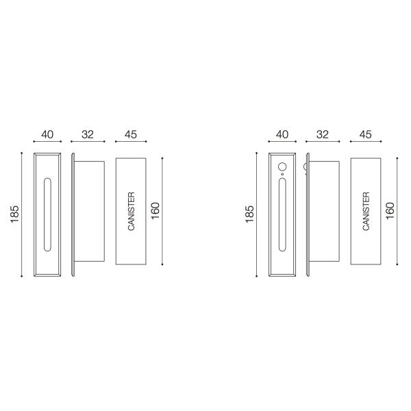 Outdoor Wall Recessed Step Light Fixture IP20 IP65 Wall Recessed Step Light