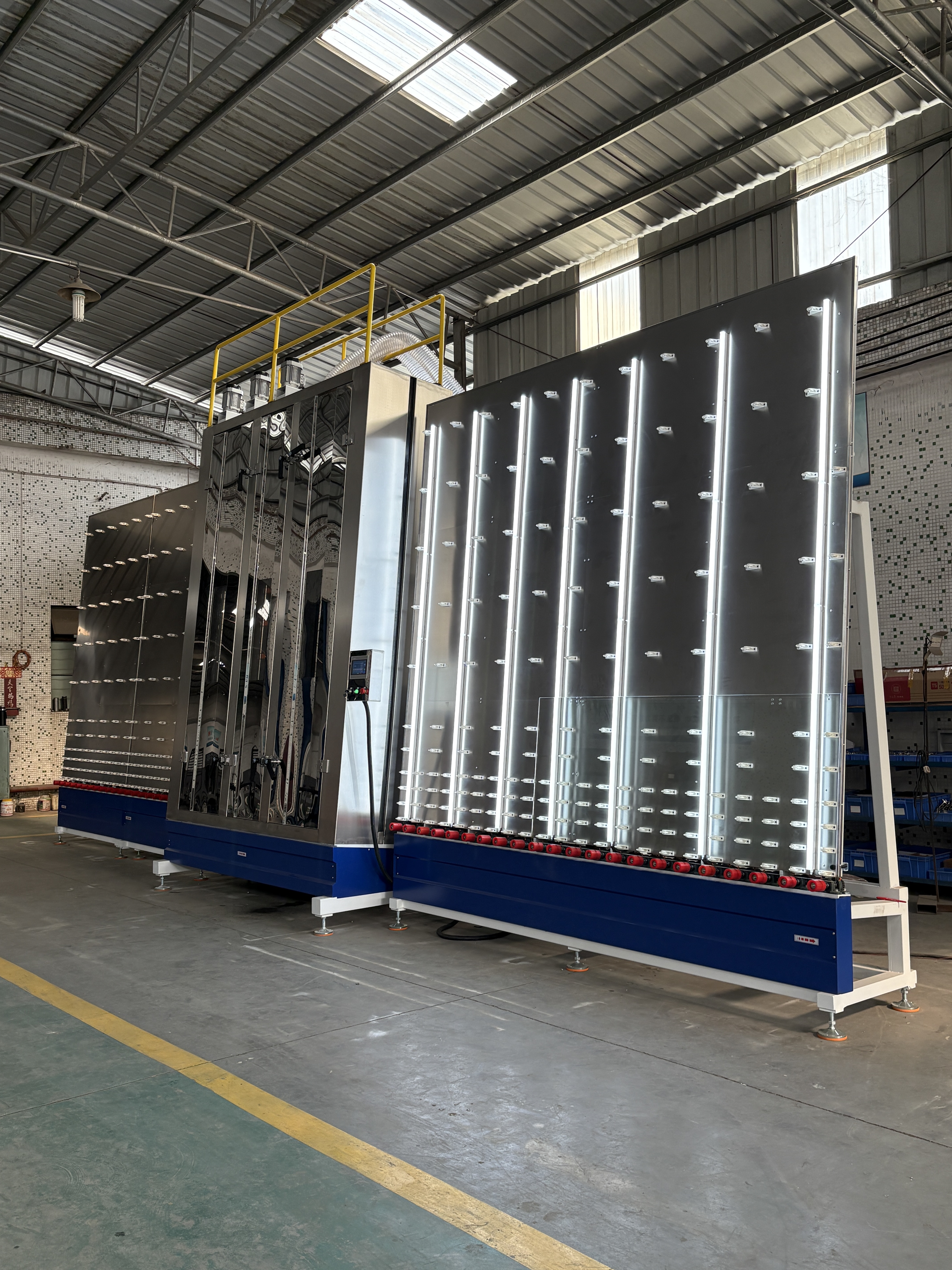 3M High-Speed ​​Vertical Glass Washing Machine with Automatic Air Knife Drying