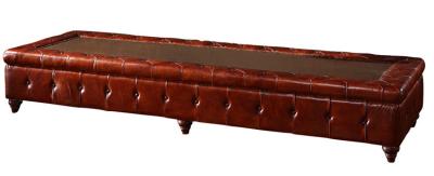 Top Red Genuine Leather TV Stand 2.4M Length Solid Structure For Hotel / Home