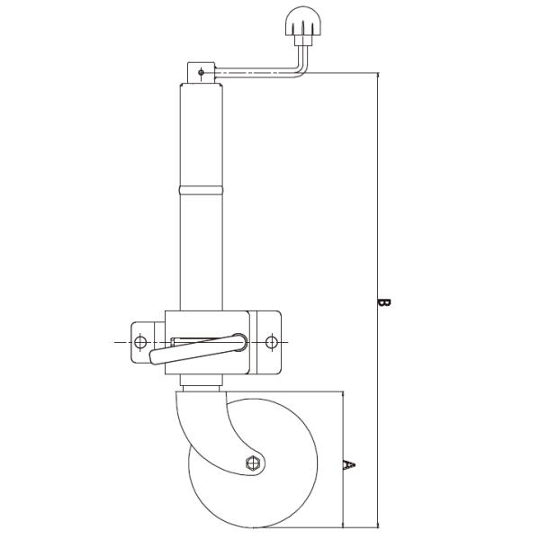″ TOWKING 6 обматывает вверх по колесу жокея колеса жокея твердому резиновому со струбциной
