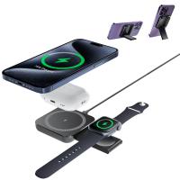 Cargador Magsafe Ultra Delgado Doble Inalámbrico Para Telefono Móvil