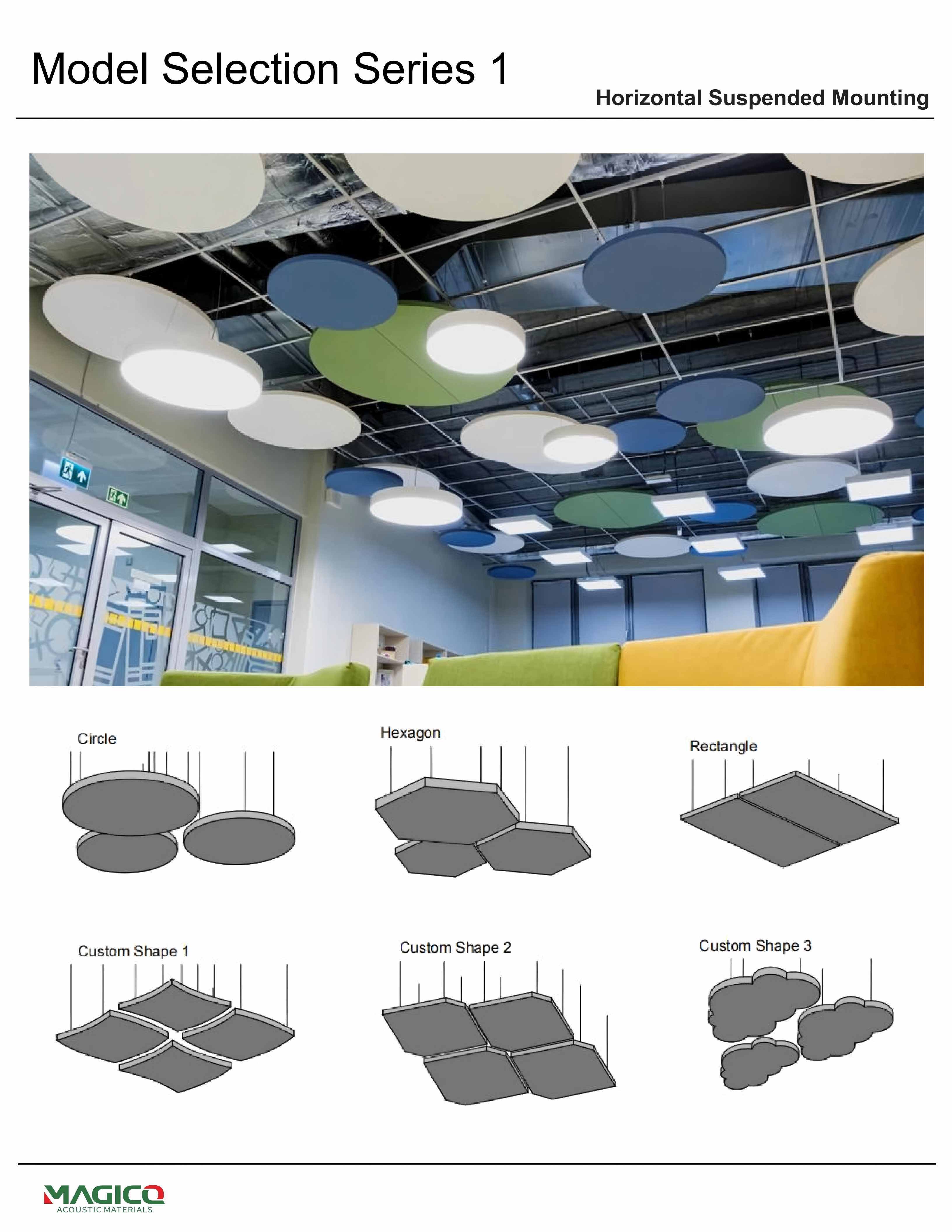 Square Shape Environment-Friendly Fiberglass Acoustic Ceiling for Wall Top Performance