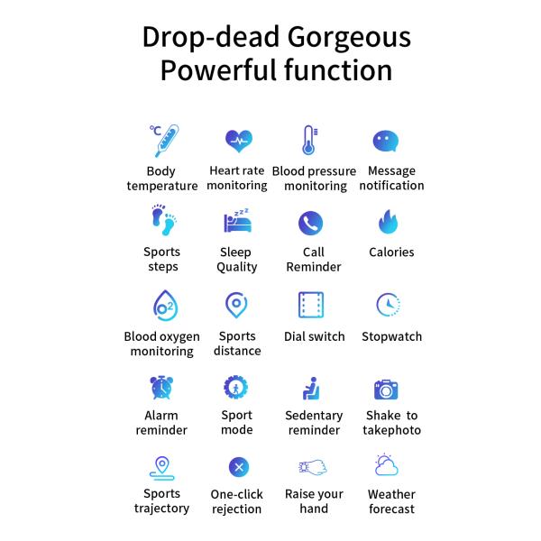 Corazón Rate Blood Pressure 1.3inch del oxígeno de la sangre del Smart Watch del Smart Watch del silicón F75