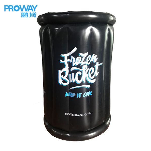 Custom Logo Inflatable Ice Bucket: Personalized Party Cooler for Weddings, Corporate Events & Summer Gatherings | White Portable Inflatable Drink Tub
