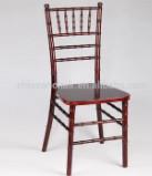 Dark Mahogany Color Solid Wood Chiavari Wedding Hotel Bar Chair