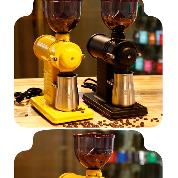 Update Type Commercial Burr Coffee Grinder With Measuring Brush Spoon