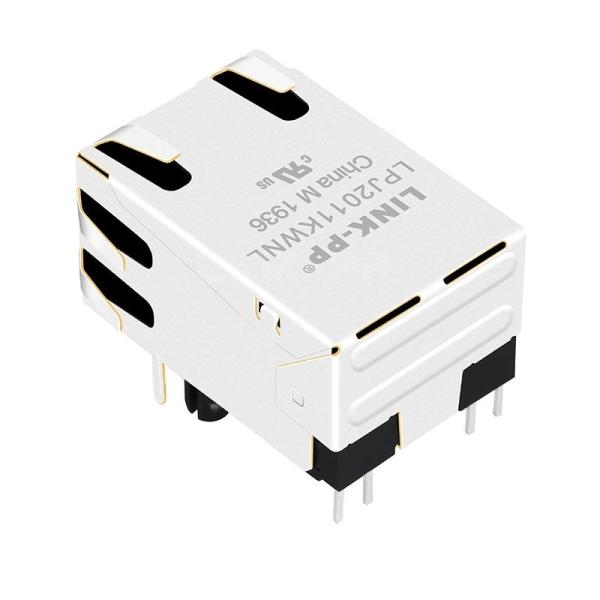 Belfuse 08B0-1GX1-06-F Compatible LINK-PP LPJ2011KWNL 10/100 Base-T Single Port RJ45 Integrated Magnetic Jacks Tab Up Green/Green Led