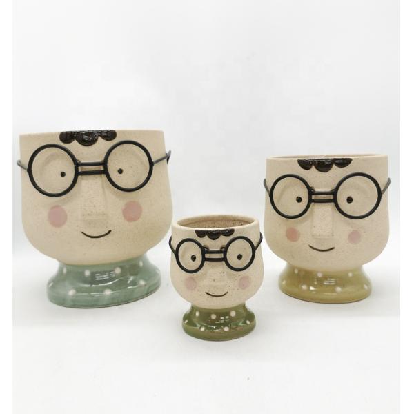 Lovely Instagram 3d Mug Unique BOY Shaped Flower Succulent Pot In Ceramic