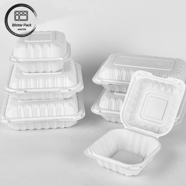 Contenedores de alimentos recicláveis biodegradáveis de amido de milho descartáveis para restaurantes