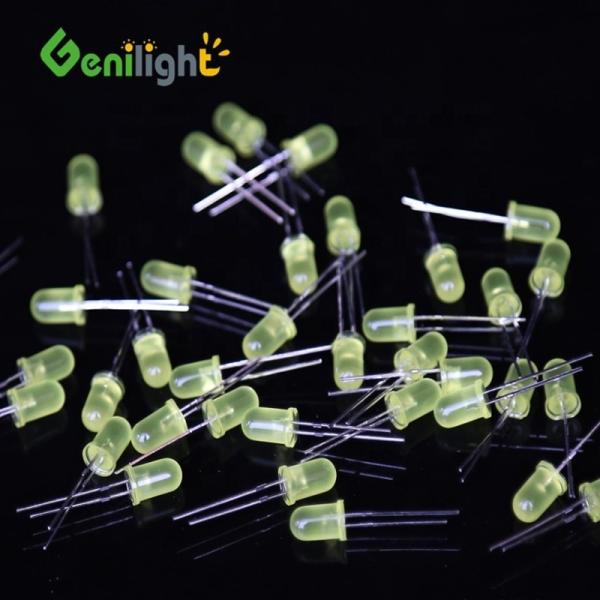 5mm Yellow Candle Light Flicker Diodes with Bright Flickering LED Light Package / Case