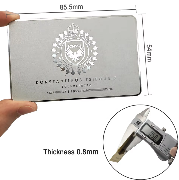 Custom Metal Mirror NFC Business Card Personalized Custom Luxury Stainless Silver Digital Smart Contact OEM Manufacture