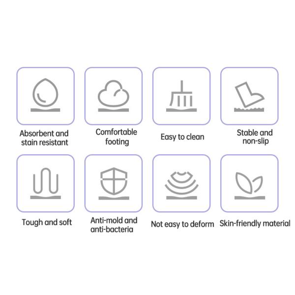 Long Kitchen Entrance Floor Mat with Customized Design and Waterproof Function