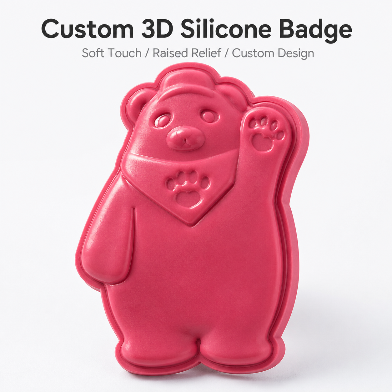 Custom Bear Fridge Magnets Badge with Full Colorful Oekotex TPU and Eco-friendly Custom Designs for Promotional Souvenir Gifts