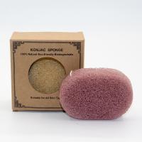 Esponja vermelha de bambu facial do banho do bebê da etiqueta de Clay Konjac Sponge Oval Private