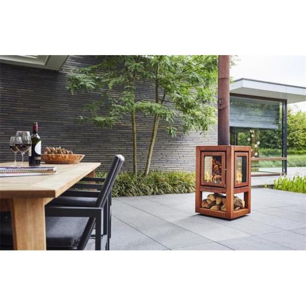 High Efficiency Garden Heaters Metal Fireplace Wood Burning Stove With Chimney