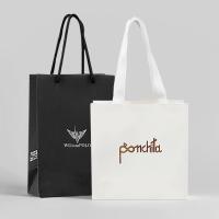 Luxury Clothing Paper Shopping Bags White Gift Bags With Ribbon Handles