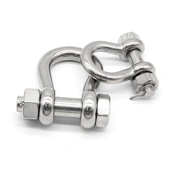 Bow 304 316 Stainless Steel Anchor Shackle With Split Pin Lock