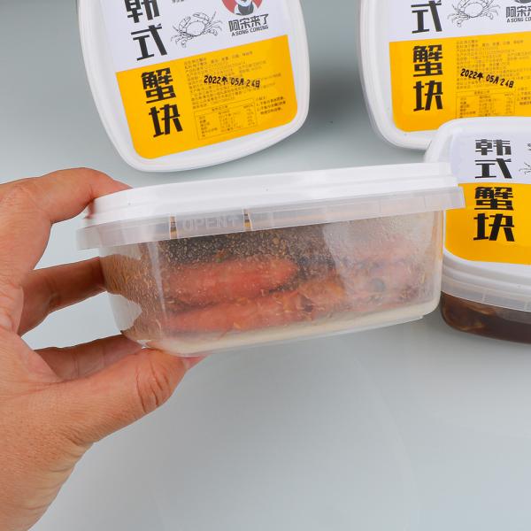 Стакабле герметичные безопасные пластиковые контейнеры для хранения еды гастронома с воздухонепроницаемыми крышками