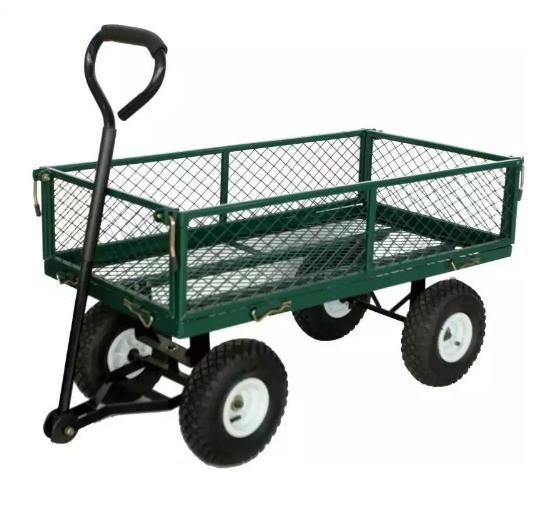 Fishing Garden Wagon Cart Cart Anti Corrosion Metal Yard Wagon Rainproof