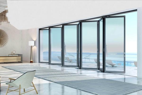 Superior Apartment Aluminum Folding Doors Linkage Folding Vertical