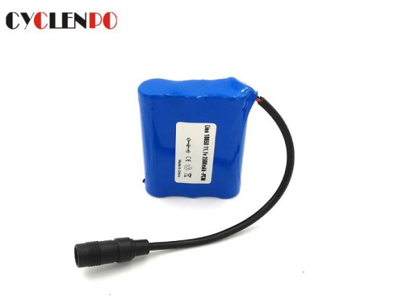 3s1p 18650 Rechargeable Lithium Ion Battery Pack Portable Deep Cycle  11.1v 2600mah
