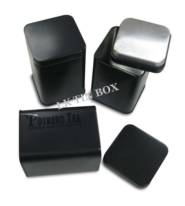 58 mm Square Shaped Potrero Tea Tin Box Packaging HACCP FDA SGS Approved