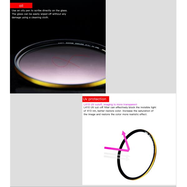 Optical Glass Dslr Ir Filter , L41 IR Camera Filter UV For Filtering Rays