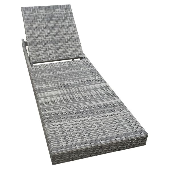 Factory Direct Delivery Rattan Patio Sets with Cushion Waterproof Fabric Outdoor Furniture Poolside Sun Lounger