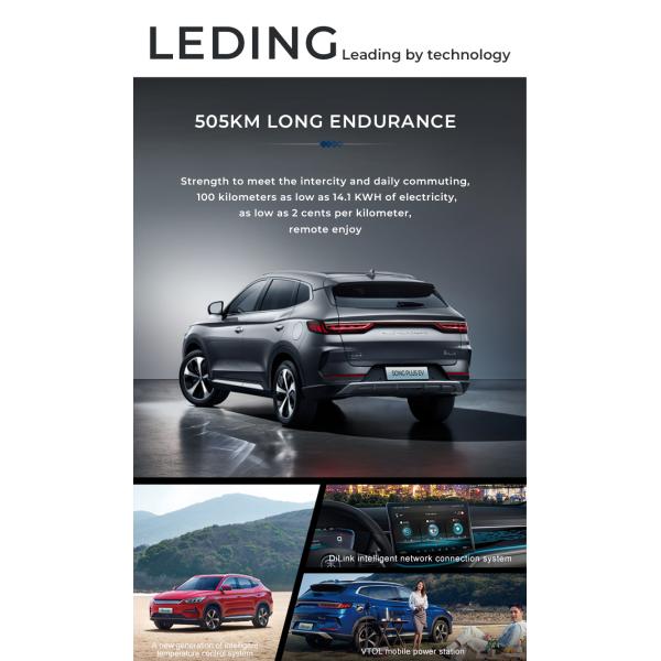 505km Intelligent Driver Assistance System Song Plus BYD EV Car 2023