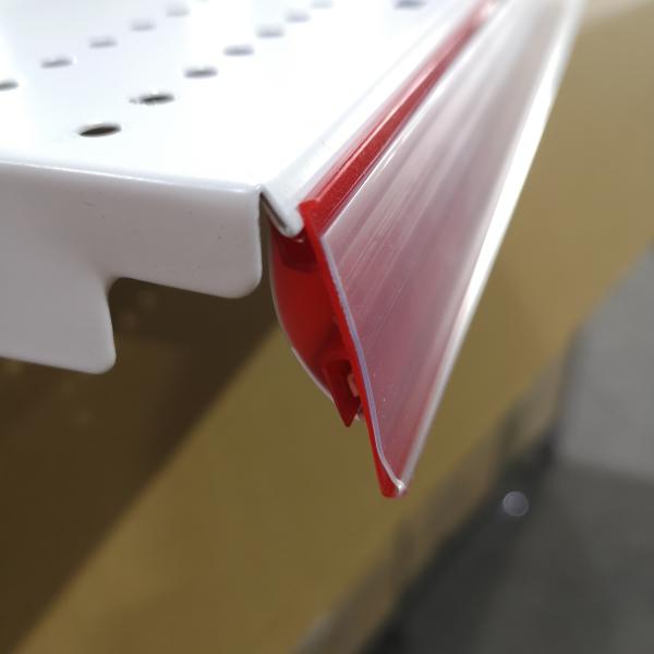 Tenedor de acrílico plástico del precio del PVC de la venta al por menor del supermercado para los estantes