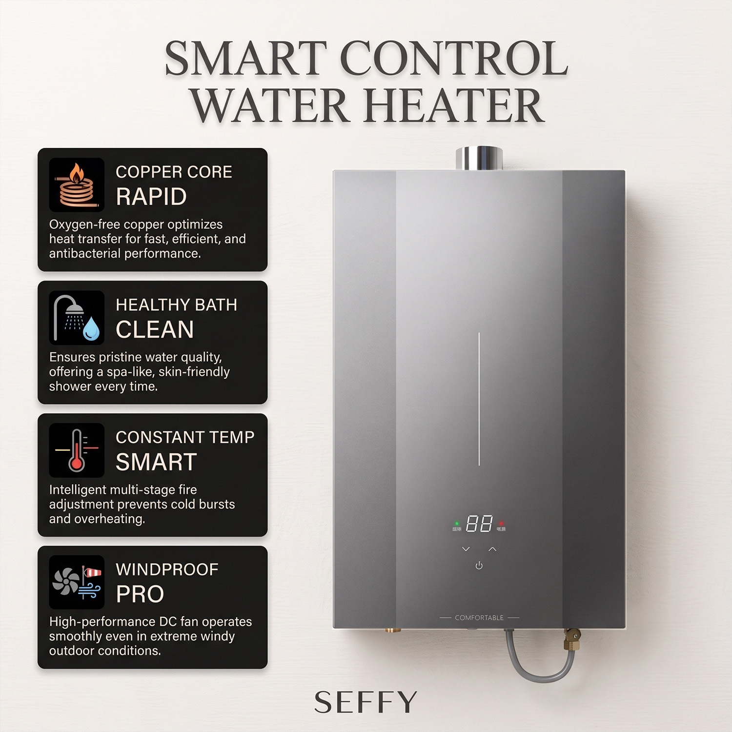 Wholesale Gas Geyser LPG Water Heater for South America and Emerging Markets