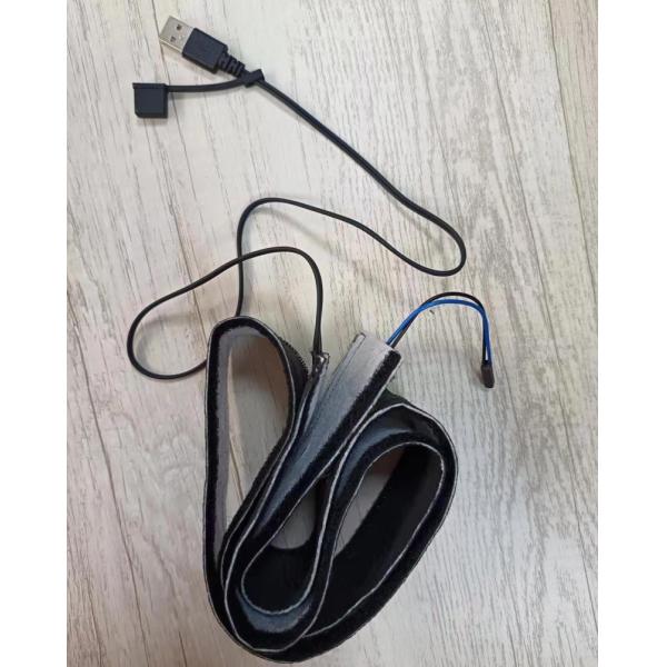 Black Spunlace Cloth Custom Heating Pad with 50cm Cable Length and Automatic Power Control