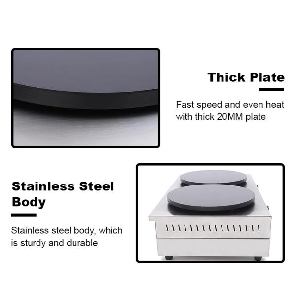 900*540*230mm Professional Stainless Steel Commercial Non-stick Electric Double Single Crepe Maker