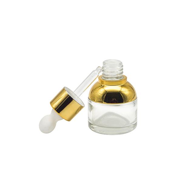 Gold Cap Glass Dropper Green 30ml Essential Oil Bottle