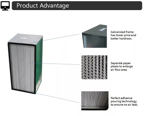 0,3 воздушный фильтр микрона Х13 Х14 теплостойкий ХЭПА для фармацевтического