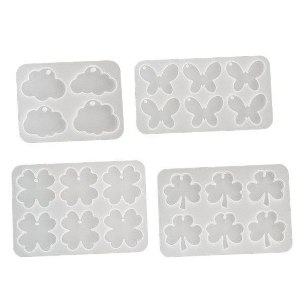 Dropped Clover Clover Butterfly Cloud Pendant Pendant DIY Keychain Pendant Silicone Mold