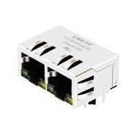 Porto 8 Pin Led Connector Multi Port Rj45 magnético Jack LPJ26404AENL de JXD0-2005NL 1x2
