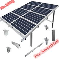 Suportes solares de alumínio da montagem de Polo do painel solar da montagem do trilho dos módulos de sistema da montagem de painel solar do suporte   Jogos do painel