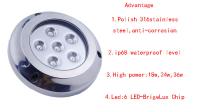 lumière sous-marine marine blanche de la catégorie 316ss LED de 18W LED pour la traverse, ponton