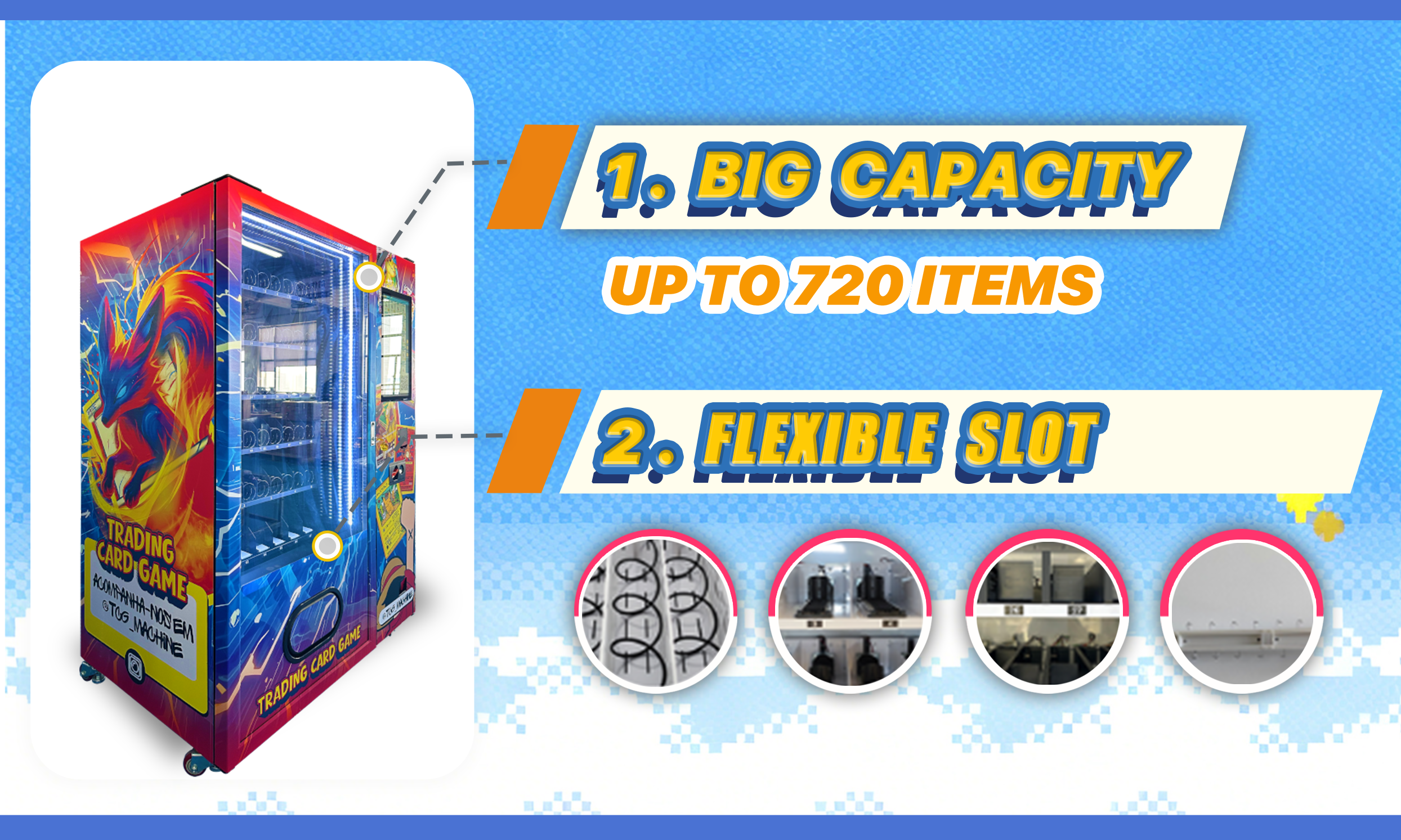 WEIMI TCG Trading Card Vending Machine with Card Reader – Ideal for TCG Industry Professionals