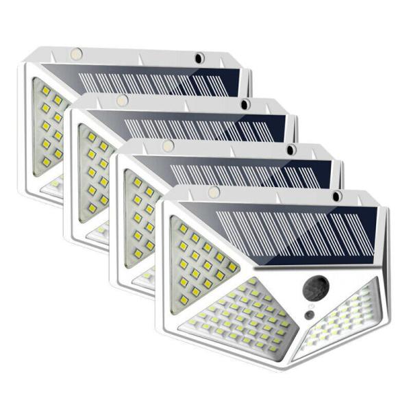 Waterproof Outdoor IP65 Solar powered Motion Sensor Infrared Wall Lamp 100 Led Garden Sensor Solar night Light