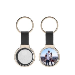 Key Holder Souvenir Gifts Sublimation Double Sided Circle Rotary Keychain