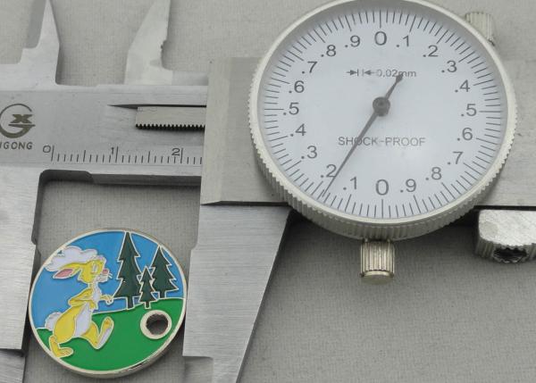 Zinc Alloy, Aluminum, Iron Rabbit Trolley Coin with Key Chain, One Euro Coin