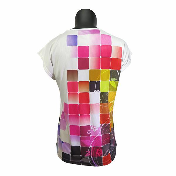 Senhoras aptas de Slin do Sportswear ocasional colorido curto da luva que correm camisas de T