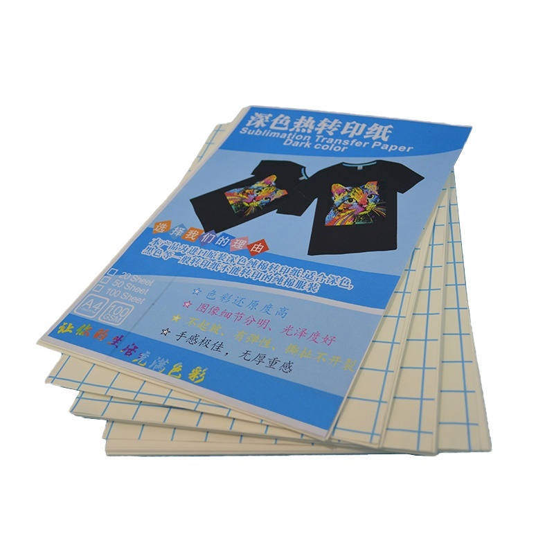 A4 Sublimation Dark Transfer Paper 100pcs Per/pack For Cotton T Shirt