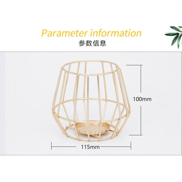 Simple Iron geometric Candle Holder Wedding Home Gem Candle stand Craft