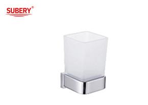 Brass sing tumbler holder glass bathroom high quality chrome color OEM nobel brass mounting piece brass base